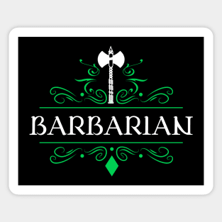 Barbarian Character Class Tabletop RPG - Role-playing Series Sticker